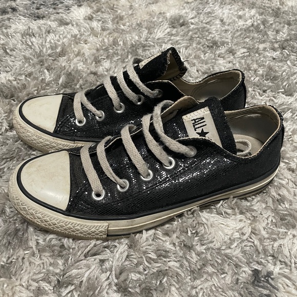 Black glitter converse - Picture 1 of 8